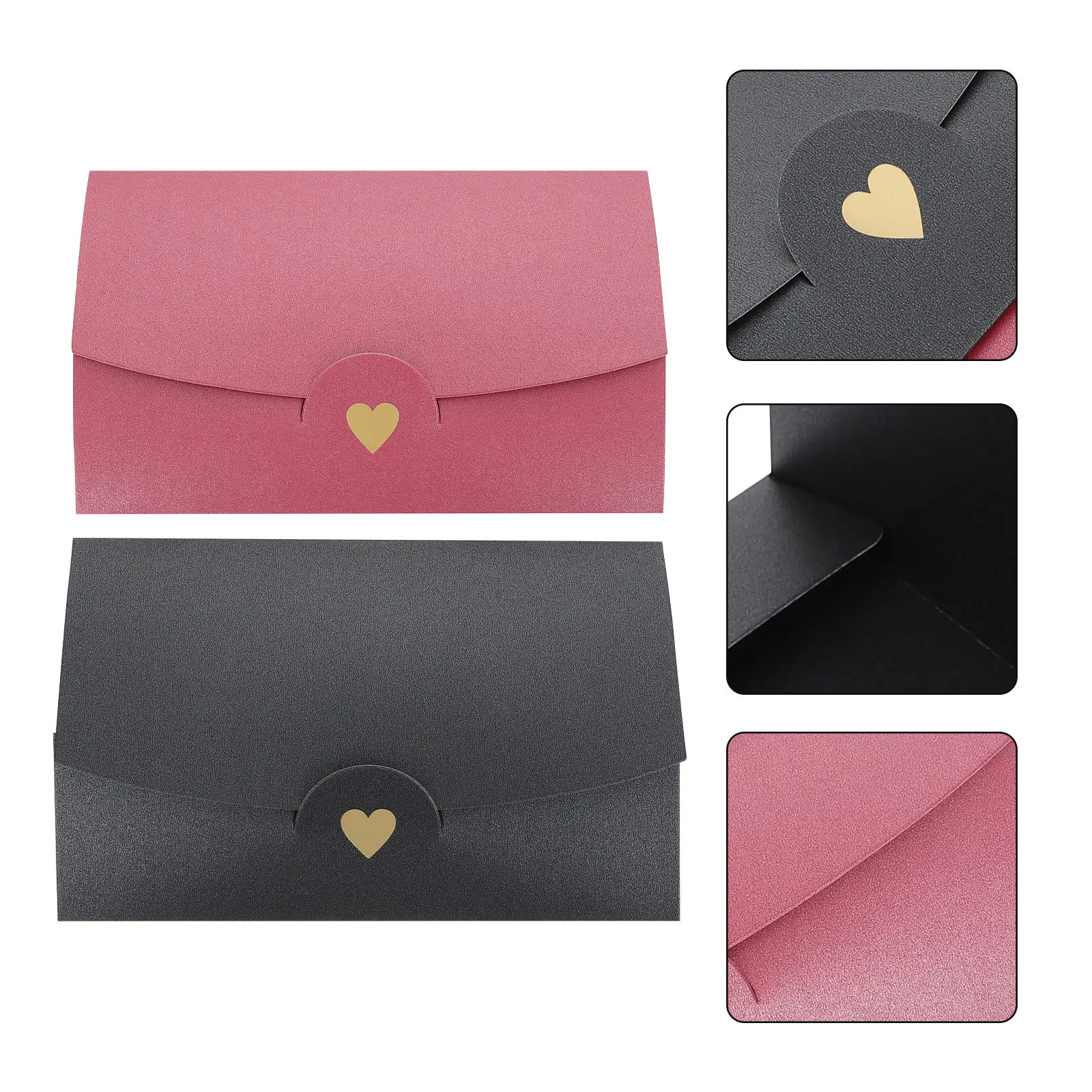 

10Pcs Heart Shaped Envelopes Premium Paper Valentine's Day Envelops for Greeting Cards Thank You Notes Wedding Invitations