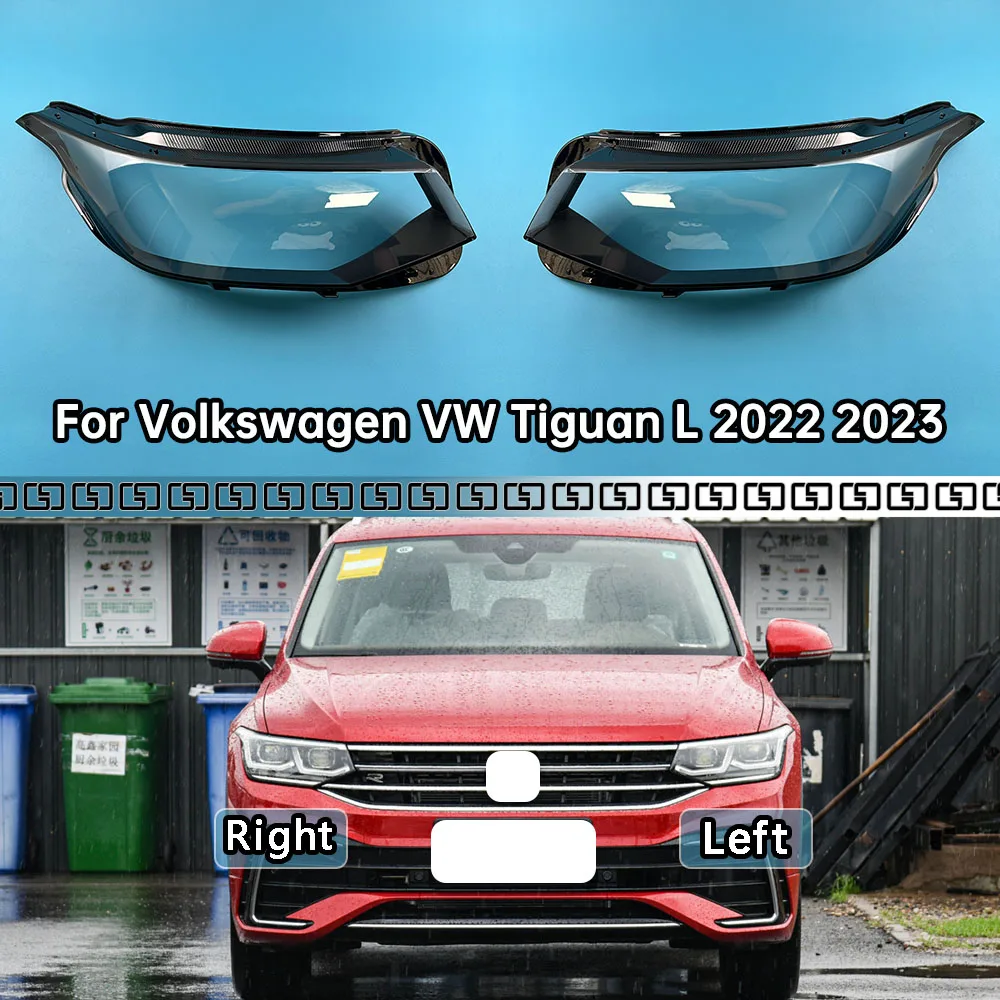 

For Volkswagen VW Tiguan L 2022 2023 Front Headlamp Cover Transparent Lampshade Headlight Shell Lamp Shade Plexiglass