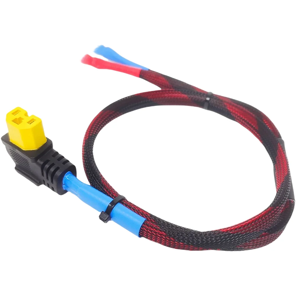 Yellow 8AWG 10 Square mm Elbow Power Cord Rated 50A for Electric Tricycle Battery Wiring Flame Retardant VO PA6 30% GF Material