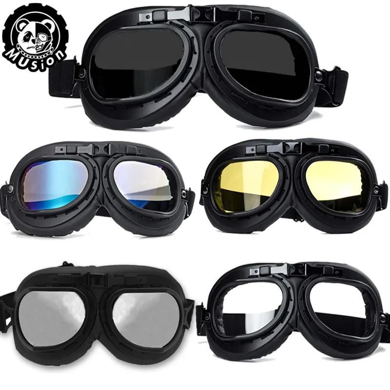 

Motorcycle Vintage Goggle Retro Eyewear Goggle Glasses Helmet Goggles Motrcross Scooter Bike Cycling Windproof