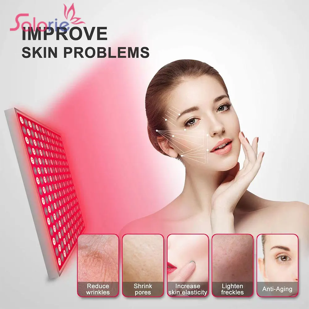 الضوء الأحمر 45 واط LED مصباح لوحة العلاج للوجه مكافحة الشيخوخة العناية بالبشرة الجمال 225 مصباح ليد الجسم لتخفيف الآلام أداة العلاج الطبيعي