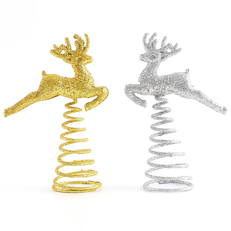 

(1Piece/bag)9.7x14.7Cm Christmas Tree Reindeer Tree Top Decoration New Year Holiday Matching Design Small Gift