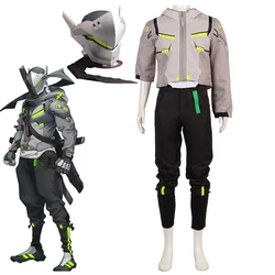 Game Overwatch Genji Cosplay Costumes Adult Men Women Uniform Outfits Halloween Carnival Costume