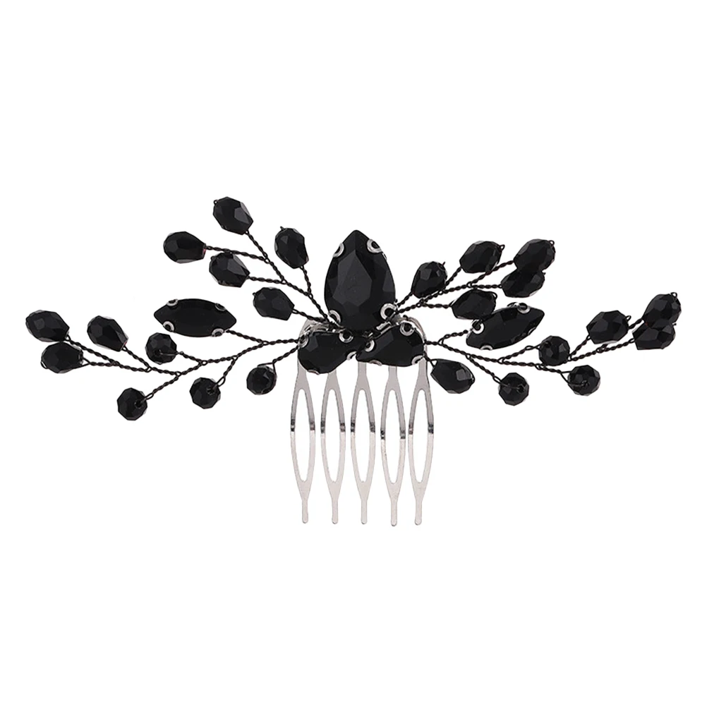 

Crystal Pin Hair Accessories Bridal Combs Hairpiece Wedding Rhinestone Zinc Alloy Black Lightweight Shine Prom Bridesmaids