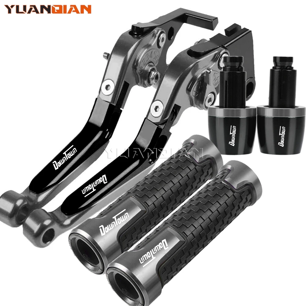 

Motorcycle Accessories Brake Clutch Levers Handlebar Grips Handle Ends For KYMCO DOWNTOWN 125i 200i 300i 350i DT 125 200 300 350