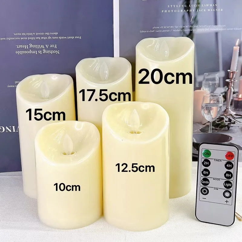 LED Charging Electronic Candle Christmas Halloween Atmosphere  Arrangement Props Remote Control Electronic Candle Light
