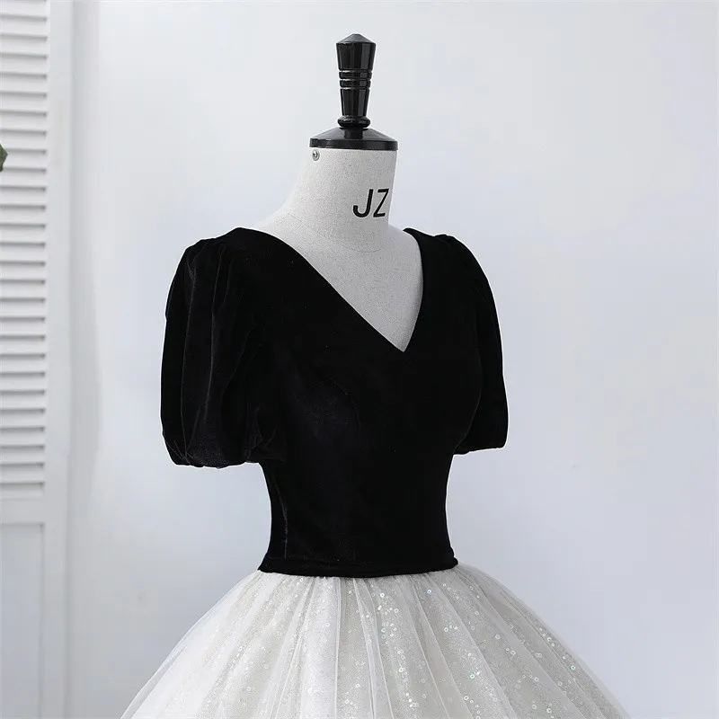 Ashley Gloria Black Quinceanera Jurken Shinny Pailletten Feestjurk Zoete Roze V-Hals Baljurk Plus Size Galajurk