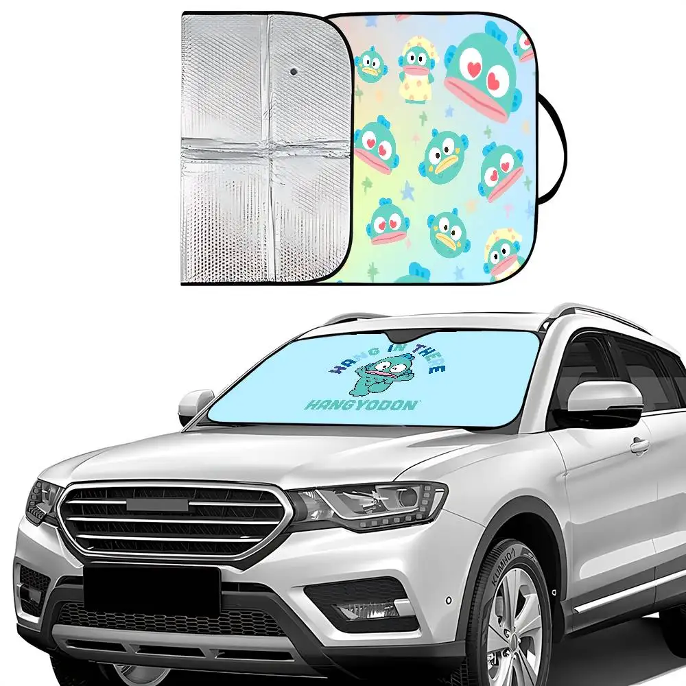 Bonito h-angyodon pára-sol do carro cortinas pára-brisas janela dianteira viseira 70x130cm viseira de sol solar proteger xadrez presente novidade carro