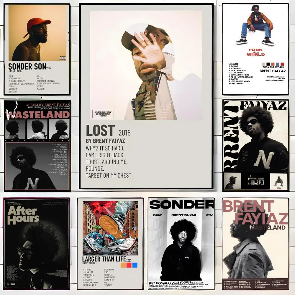 Singer B-Brent Faiyaz Larger Than Life Poster Wall Art Print