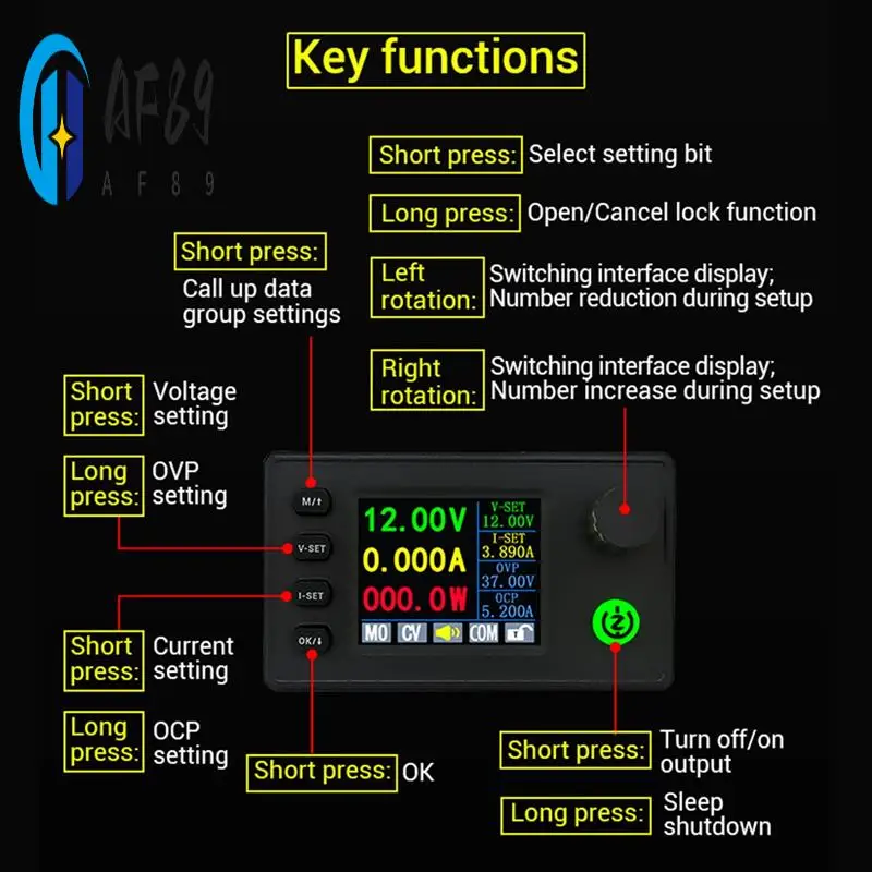 

AF89-SK150C Регулируемый источник питания постоянного тока с ЧПУ, повышающий и понижающий модуль постоянного напряжения и постоянного тока 40 В 8 А