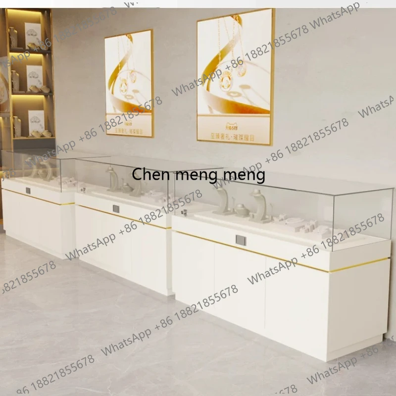

Modern High-end Glass Display Cabinet Nordic Creative Mall Jewelry Showcase Minimalist Commercial Furniture