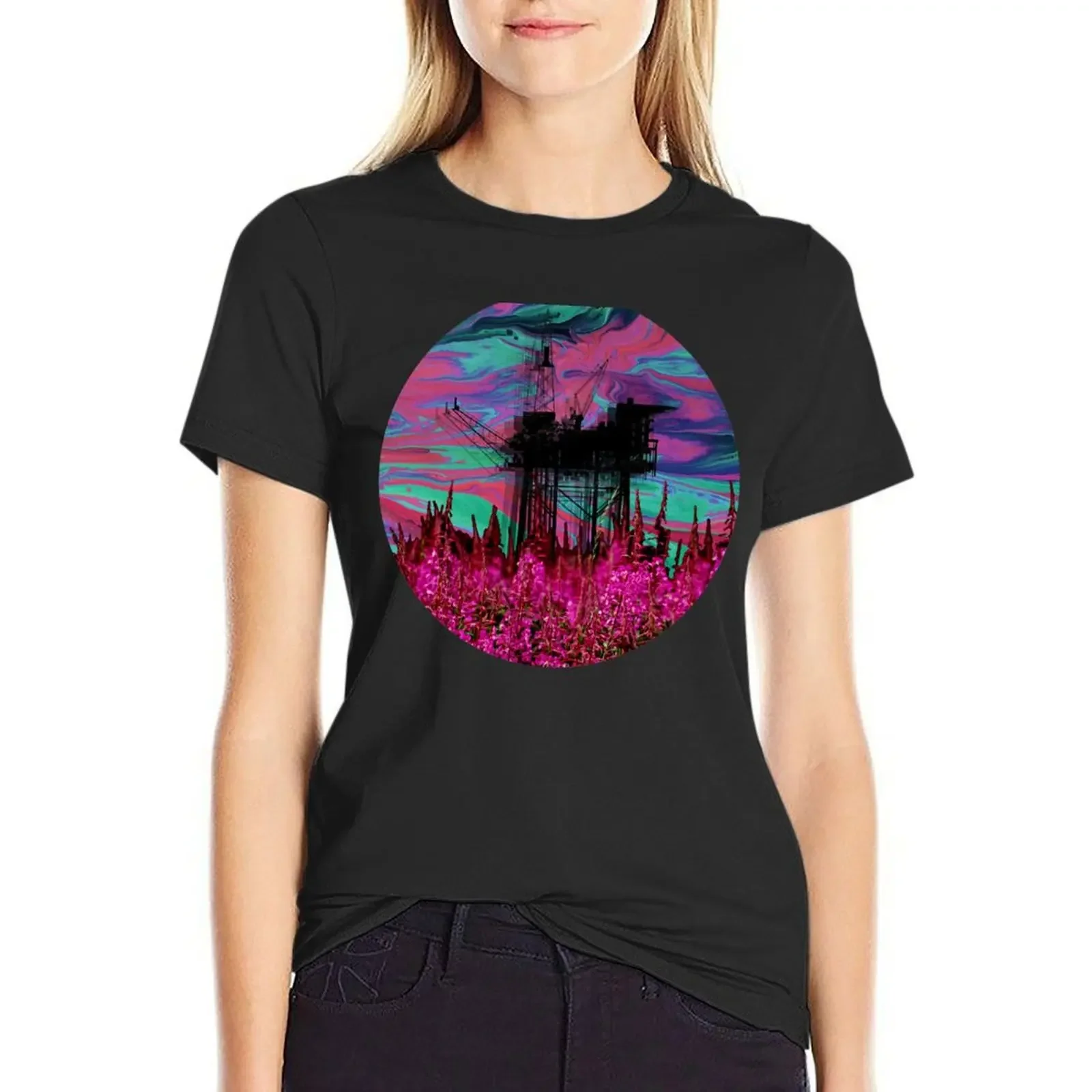 

Burn It Down - Fireweed Oil Spill T-Shirt summer clothes animal print shirt for girls lady clothes tshirts woman