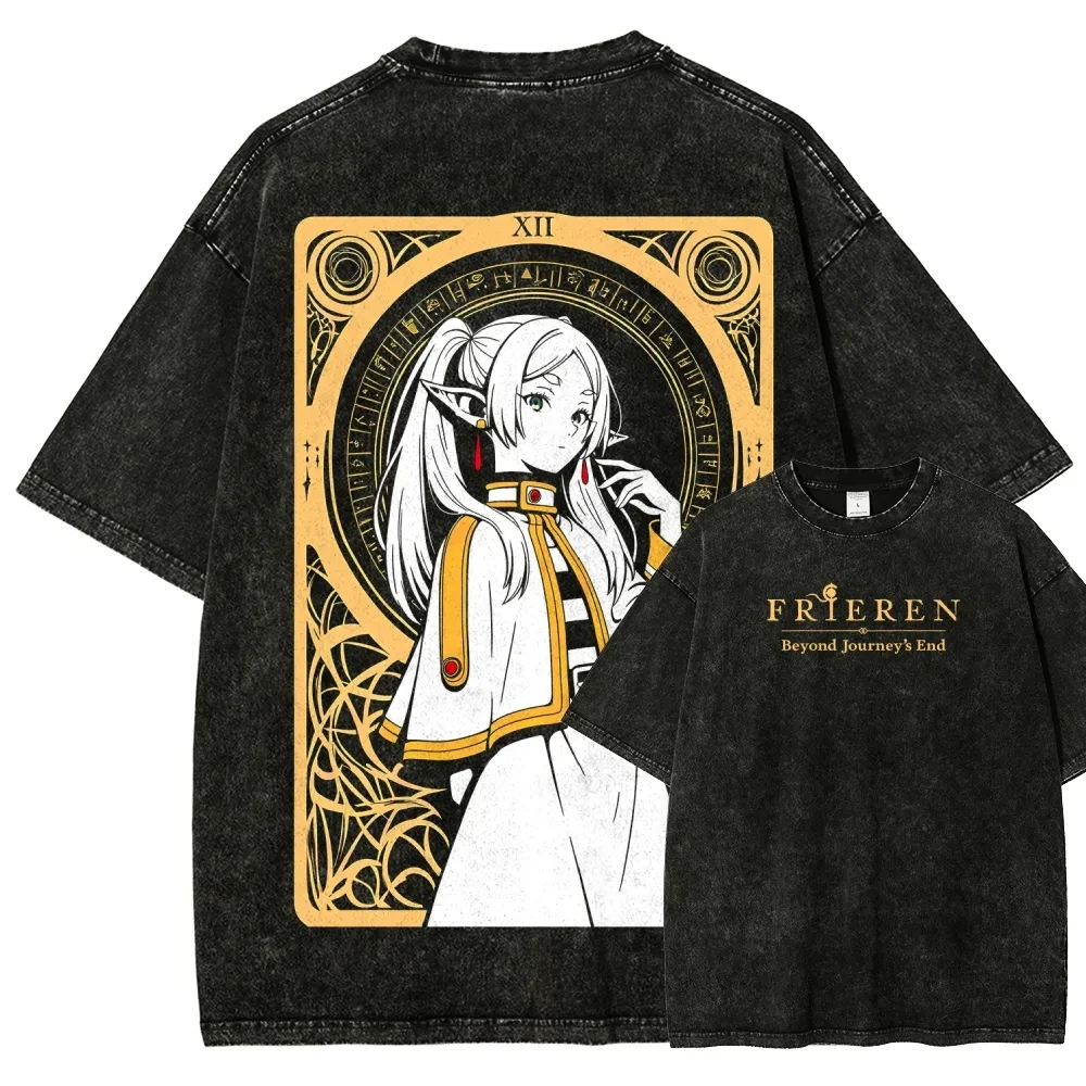 

Demon Slayer Kyojuro Rengoku Flame Dragon Vintage Washed Cotton T Shirt Men Women 2026 Summer Oversized Streetwear