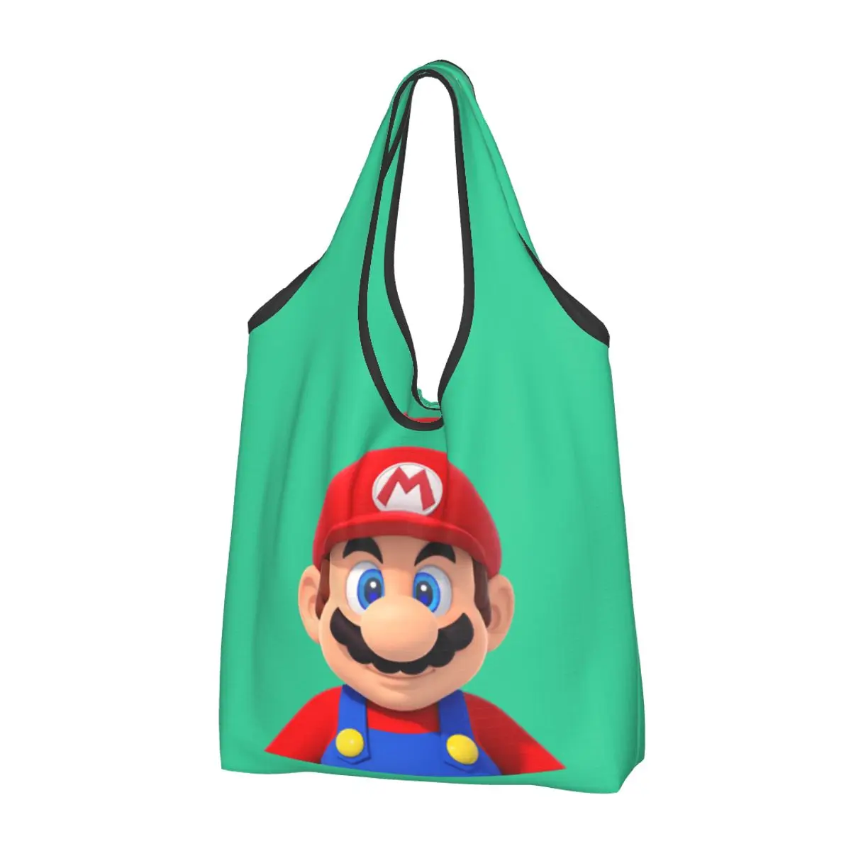 

Custom Recycling Cartoon Game Marios Printed Shopping Bag Women Tote Bag Portable Groceries Shopper Bags