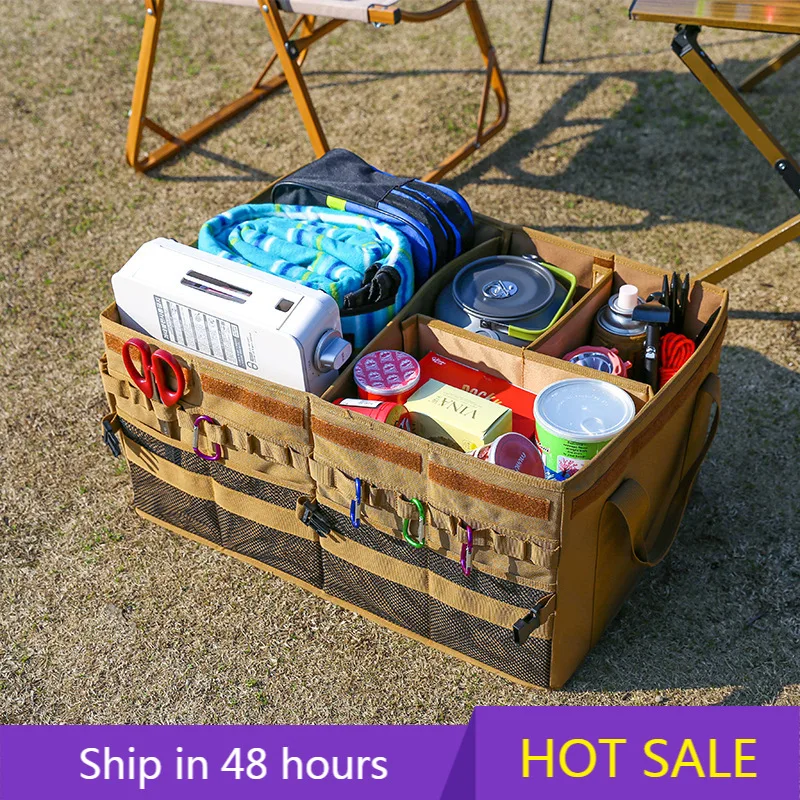 

POWER LEAP Custom Logo Factory Supply Hot Sale Outdoor Accessories Collapsible Trunk Organizer With Multi Pockets