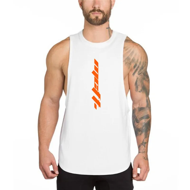 

New Brand Summer Bodybuilding Men Gym Workout Fitness Male Pure Cotton Breathable Casual Sports Sleeveless Shirt