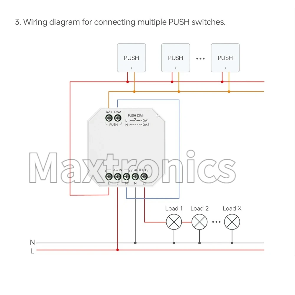 2026 LTECH KDT DALI to Triac/ELV DALI-2 DT6 AC100-240V Use the NFC Light APP Smart PUSH Dim Module For Incandescent/Halogen Lamp