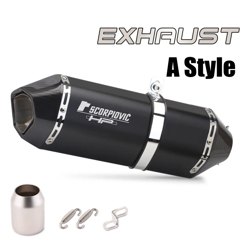 51MM Universal Motorcycles Exhaust For NINJA400 Z900 R1 GST300 CBR650 ZX10R Modified Tail Section Link Pipe