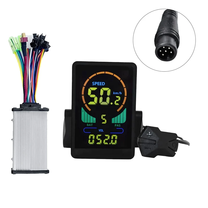 

Quality M7C Electric Bike LCD Display Color Meter 24V-60V+36V 350W Sine Wave Controller E Scooter UART For Electric Bike