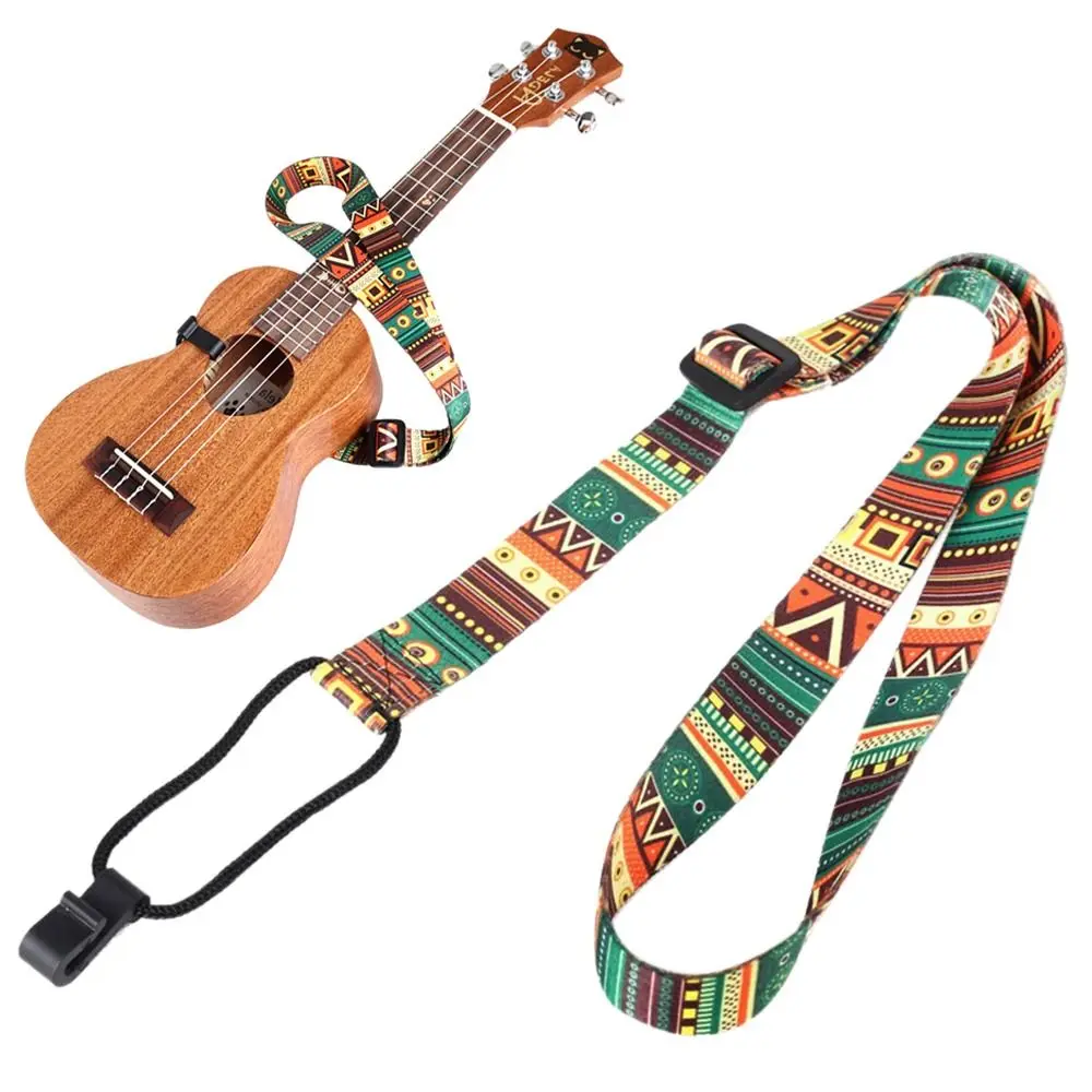 Portable Adjustable Guitar Strap Polyester Ethnic Style Ukulele Strap Guitar Belts Guitar