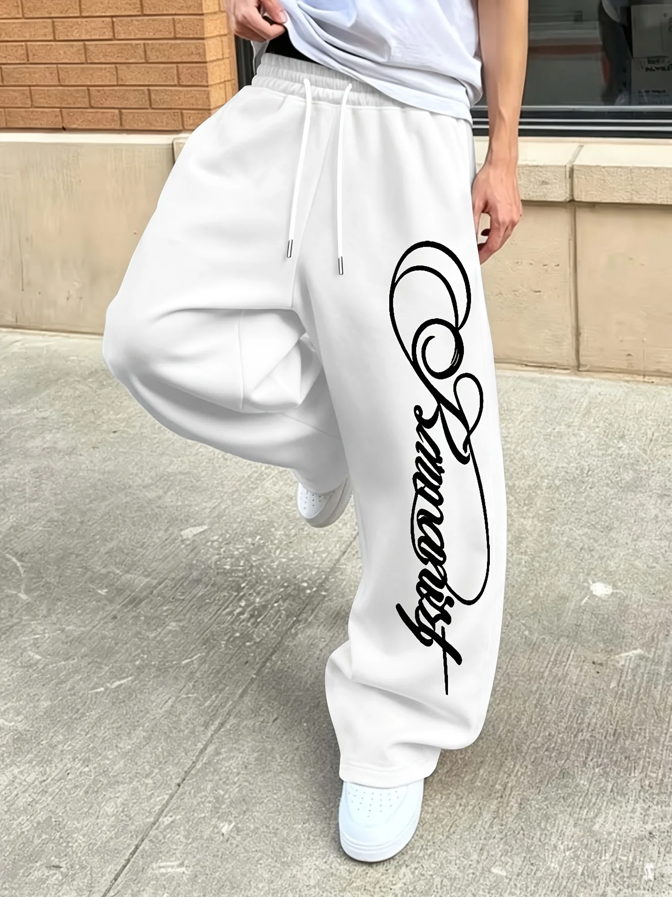Men's versatile pattern printed loose casual sports pants, spring and autumn men's outdoor home casual pants