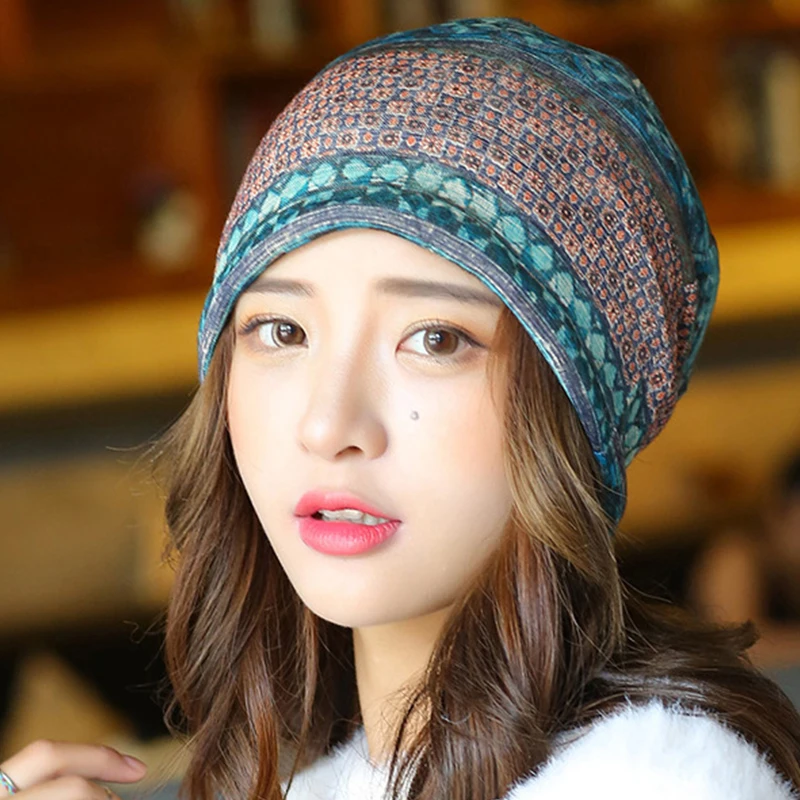 Women Beanies Caps Spring Women Beanie Hat For Women Caps 3 Way To Wear Bonnet   Chapeu Feminino Cap