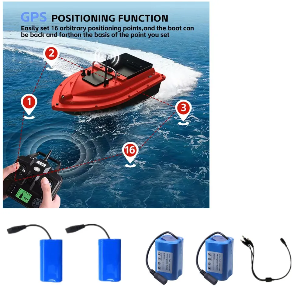 

7.4V 5200mAh / 12000mAh Battery / USB Charger / Use For D16 Fishing Bait Boat D16 Battery