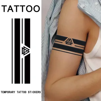 1pc braçadeira adesivos de tatuagem temporária à prova d'água, à prova d'água de longa duração para uma a duas semanas, adequado para braço, perna.