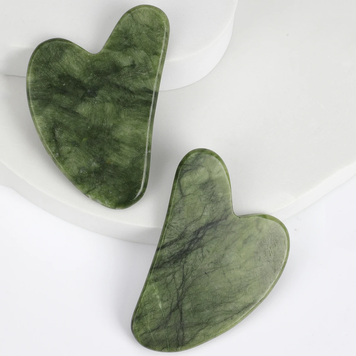 1PC Jade Guasha Massage Natural Jade Scraper Facial Gua Sha SPA Neck Massager for Face Lifting Wrinkle Remove Beauty Healty Tool