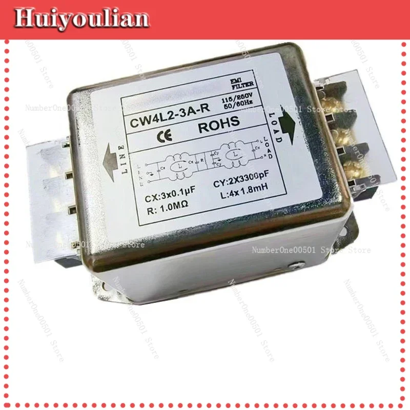 filtro-de-potencia-monofasico-de-2-etapas-cw4l2-rango-de-corriente-de-1-a-30a-bloque-de-terminales-supresion-de-emi-lbw001