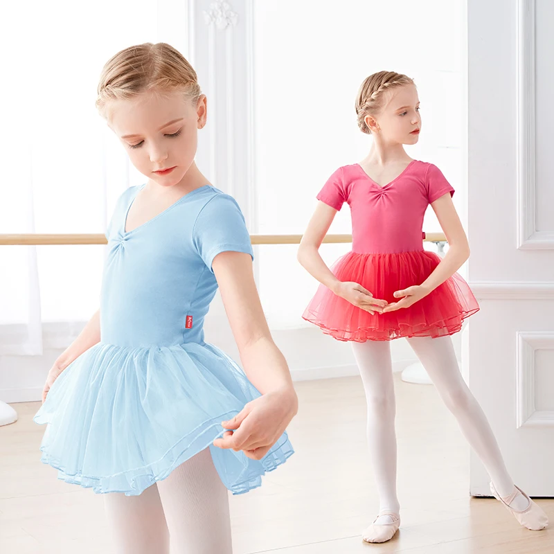 Girls Ballet Leotards Kids Dance Bodysuits Ballet Tutu Dress Bubble Skirts Child  Birthday Skirts Gymnastics Leotards