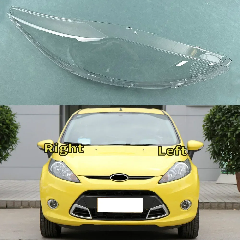 

For Ford Fiesta 2009-2012 Front Lamp Shade Headlight Mask Shell Transparent Cover Lens Replace The Original Lampshade