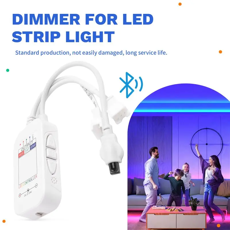 AA81-WS2812B Bluetooth Controller For Addressable LED Strip Light 5050 RGB LED Tape 24Key Remote Music Smart Controller