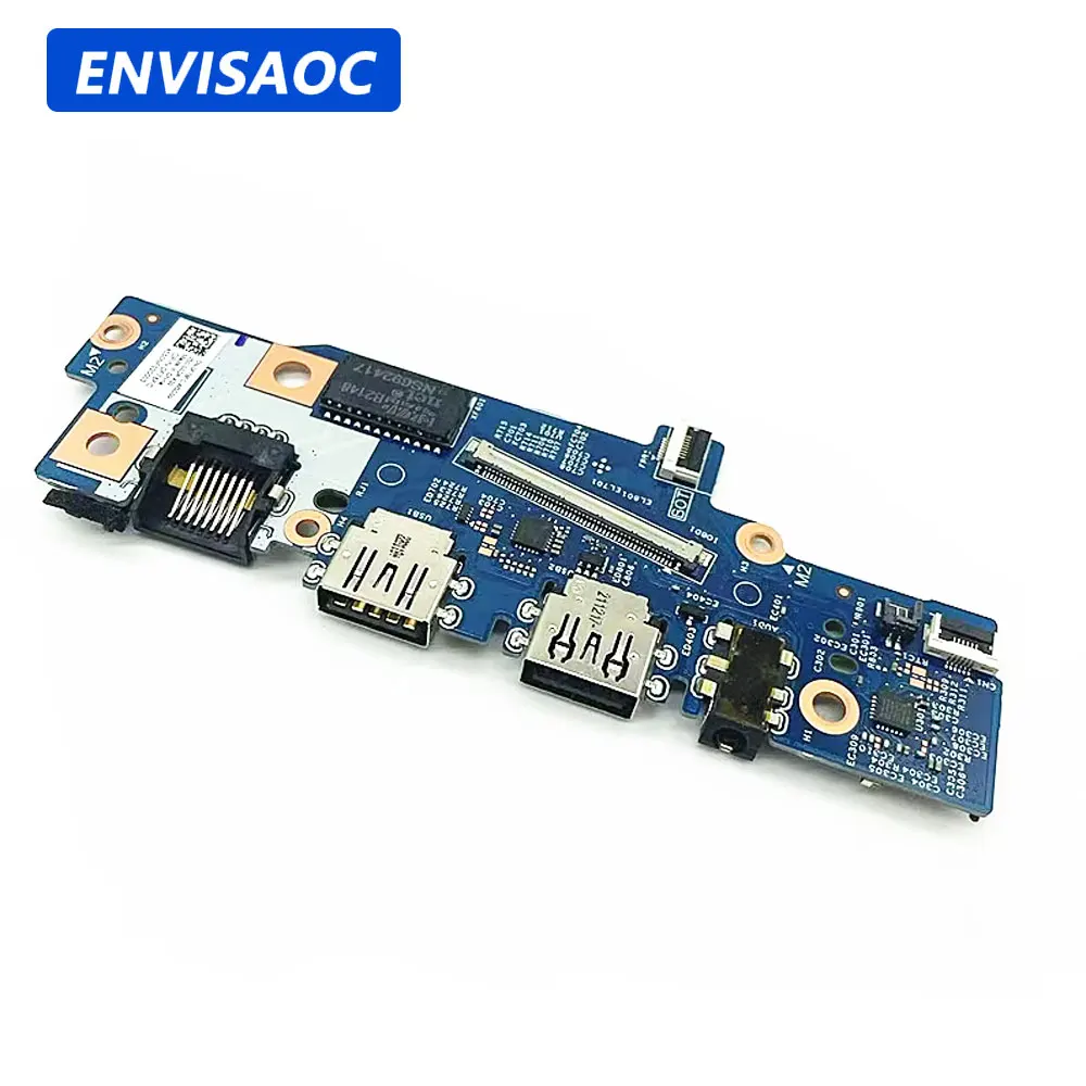 Placa OEM para Dell Latitude 3420 E3420 L3420, Puerto de Audio I/O para Auriculares, RJ45, USB, Interruptor de Encendido, 0FTKJ8