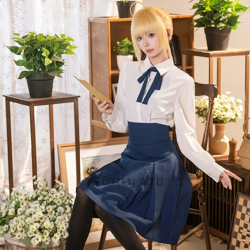 

Fate FGO Saber Косплей Костюм R Качественное платье для Хэллоуина наряд