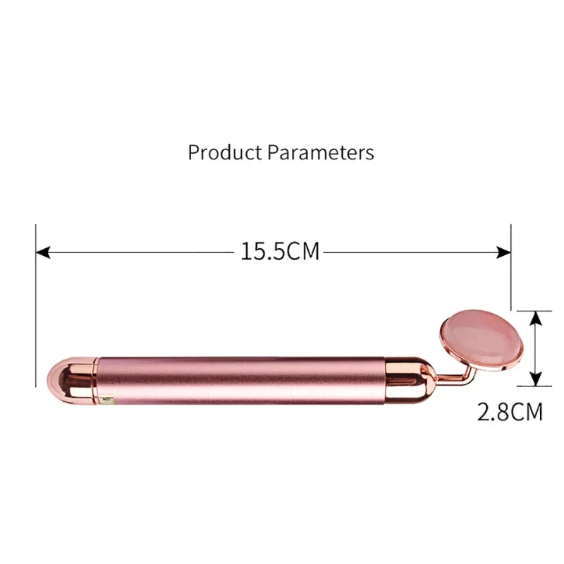 ลูกกลิ้งอุปกรณ์นวดหน้าไฟฟ้าทำจากหินควอตซ์ธรรมชาตินวดหน้าคอร่างกายเพื่อความงามเครื่องมือกระชับสัดส่วน