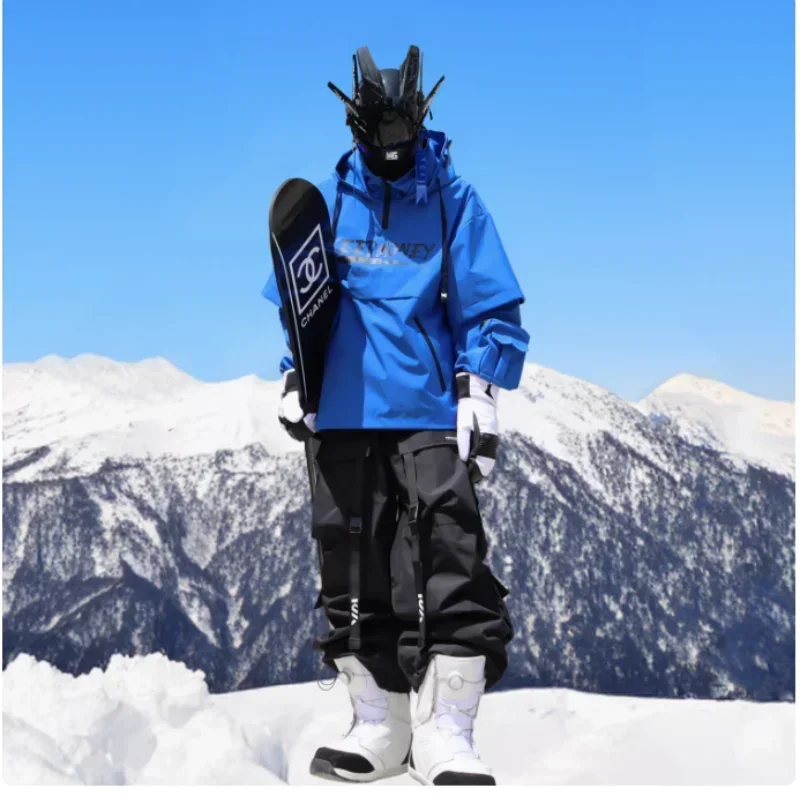 Ski Suit Set for Men and Women Jacket and Pants Warm Waterproof Outdoor Winter Thick multi-color Snowboarding suit