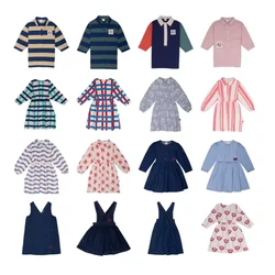 Pre-sale(Ship in October) Wyn 2024 Autumn Kids Girls Dress Lattice Cotton Party Dresses For Girl Children Winter Casual Clothes