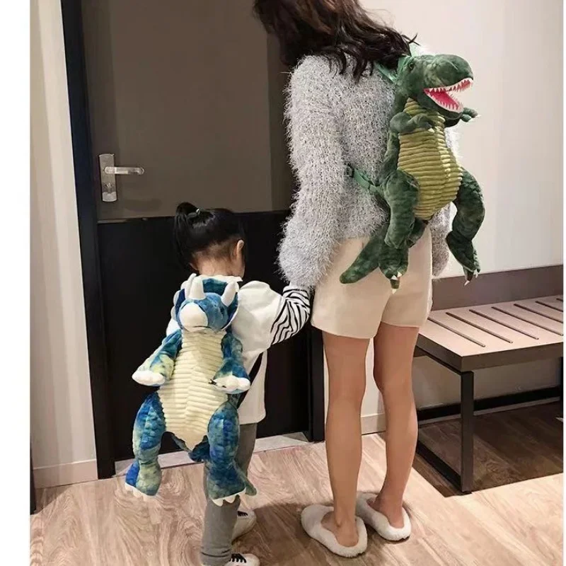 Dinosaur Plush Toy Children Backpack Cute Cartoon Backpack Mobile Phone Bag Parent-child Backpack