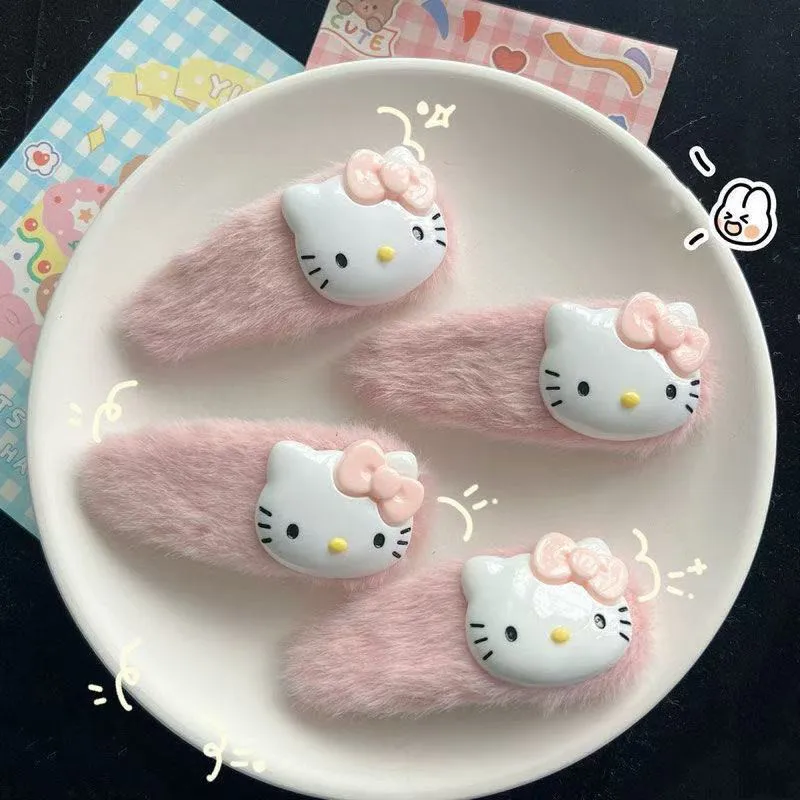 

Sanrio Hello Kitty розовая заколка для волос с героями мультфильмов, заколки для девочек, зажим для челки, женские аксессуары для волос для девочек, зажим для волос, праздничный подарок для девочек