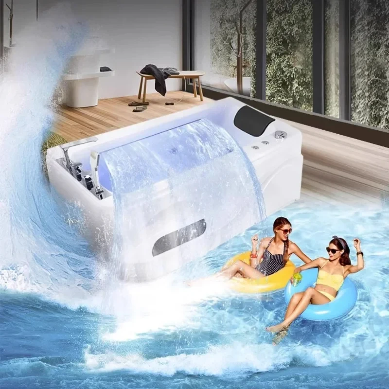

xqHousehold Adult Massage Intelligent Constant Temperature Heating Acrylic Japanese Surfing Single Bath