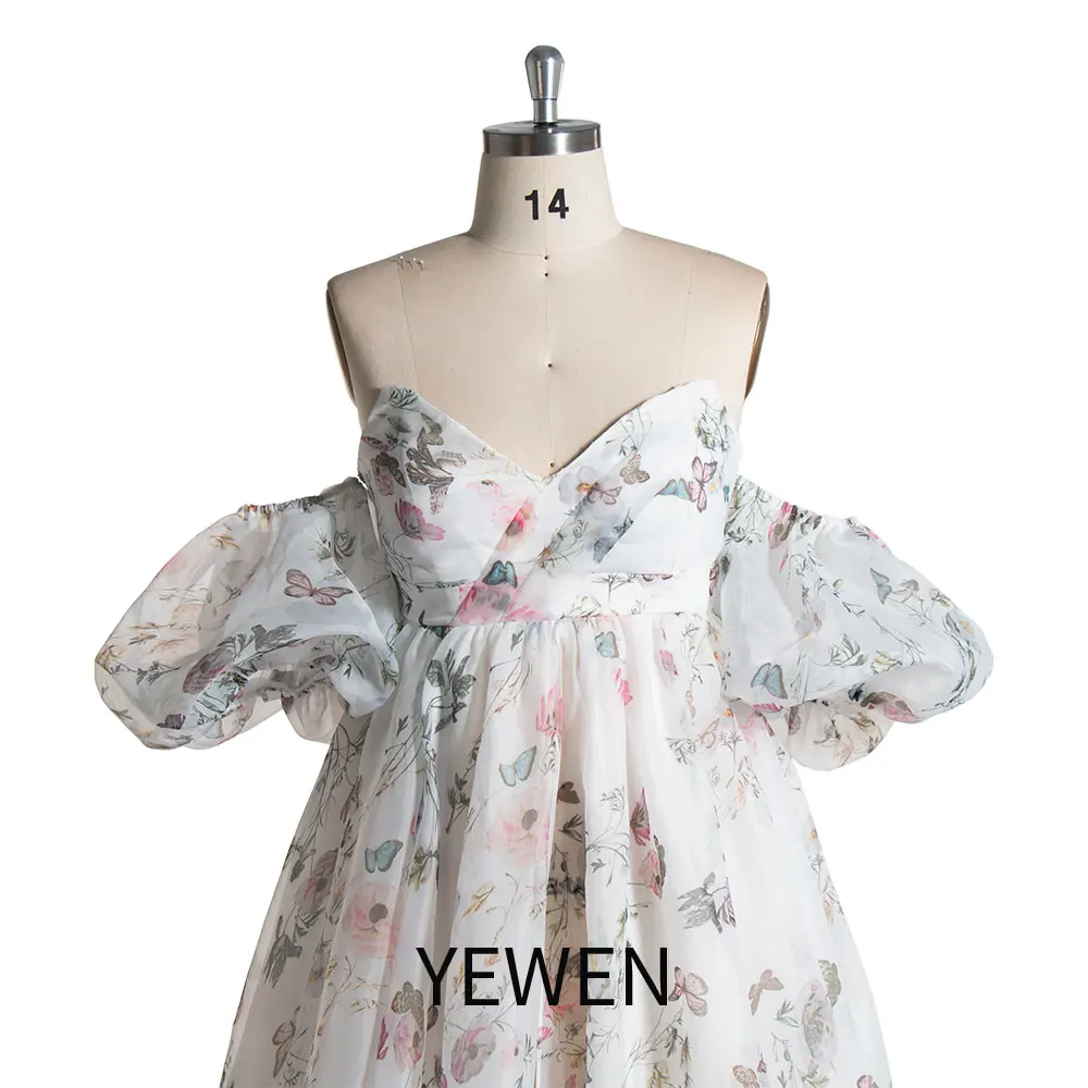 Maternity Photoshoot Dresses Romantic Floral Off Shoulder Dress for Pregnant Women Baby Shower Dress Woman YEWEN YW240079 - view 3