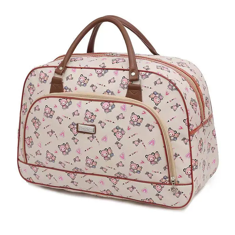 

1/2pcs Fashion Large Capacity PU Men's and Women's Handheld Travel Bag Waterproof Lightweight Hand Carry Boarding Duffle Bag
