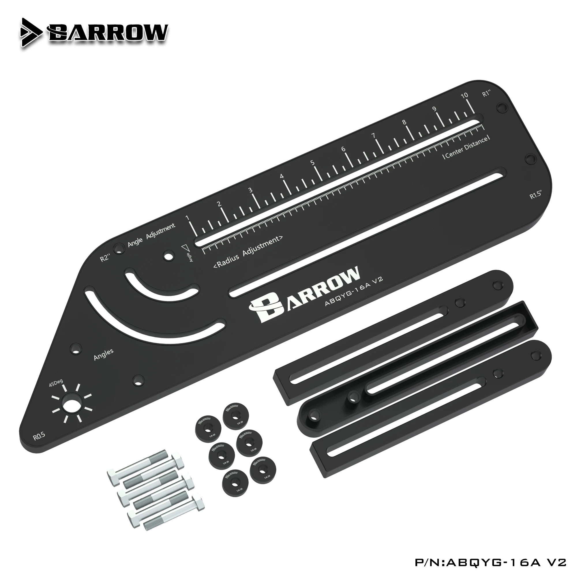 Barrow multi-angle Acrylic PMMA /PETG Rigid hard tube bending mould computer water cooling ABQYG-16A Black ABQYG-16A V2