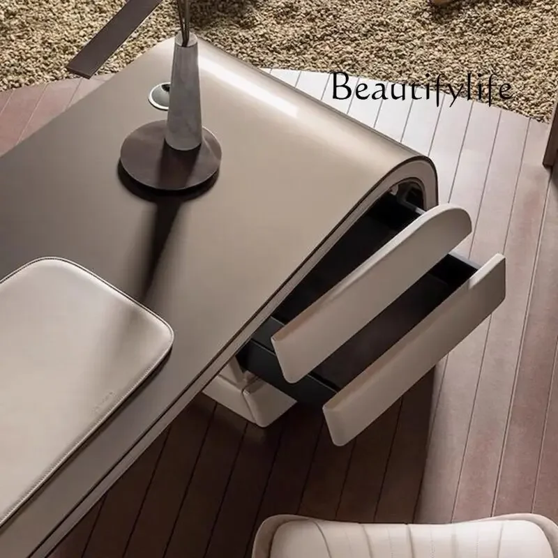 Post-Modern Study Computer Desk Italian Office Writing Desk Cream Wind Minimalist Light Luxury Desk Fashion