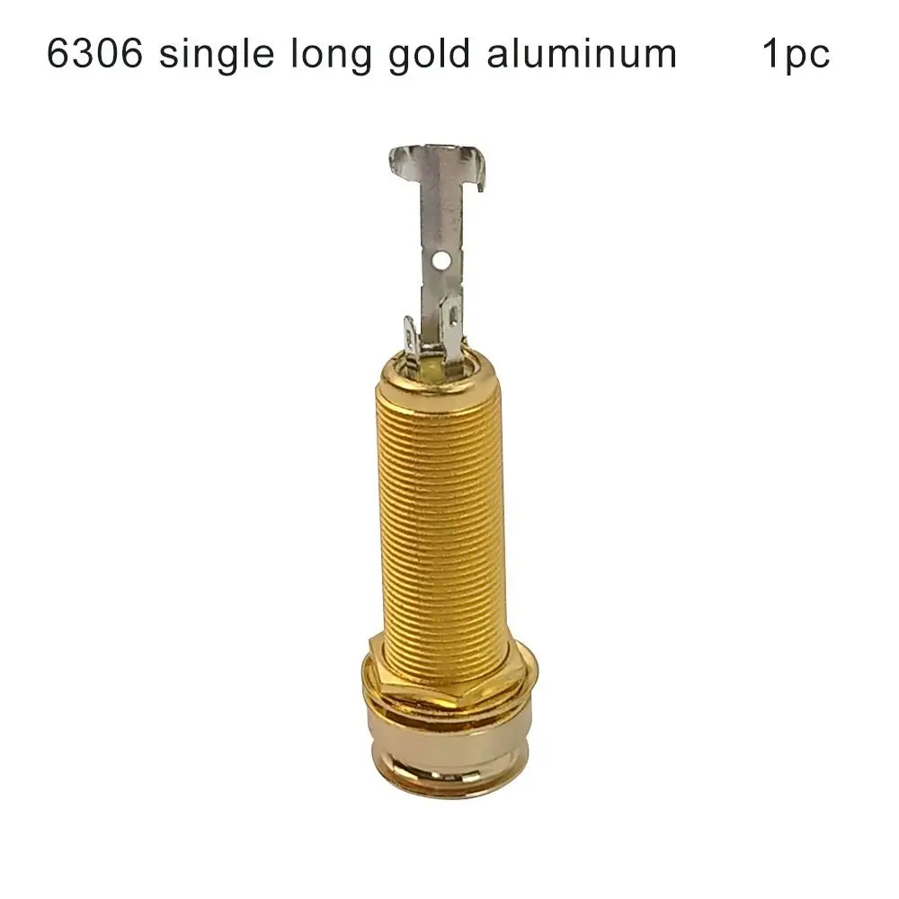 

1/2pcs 8 Styles 1/4" 6.35mm Guitar Pickup Endpin Threaded Cylinder Input Jack Plug Electric Guitar Pickup Endpin Jack Output