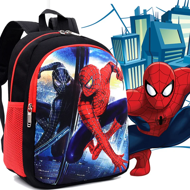 2022 Disney New Kindergarten Bag For Boys Spider Man Captain America Student Shoulder Orthopedic Backpack Kids Gifts Mochila