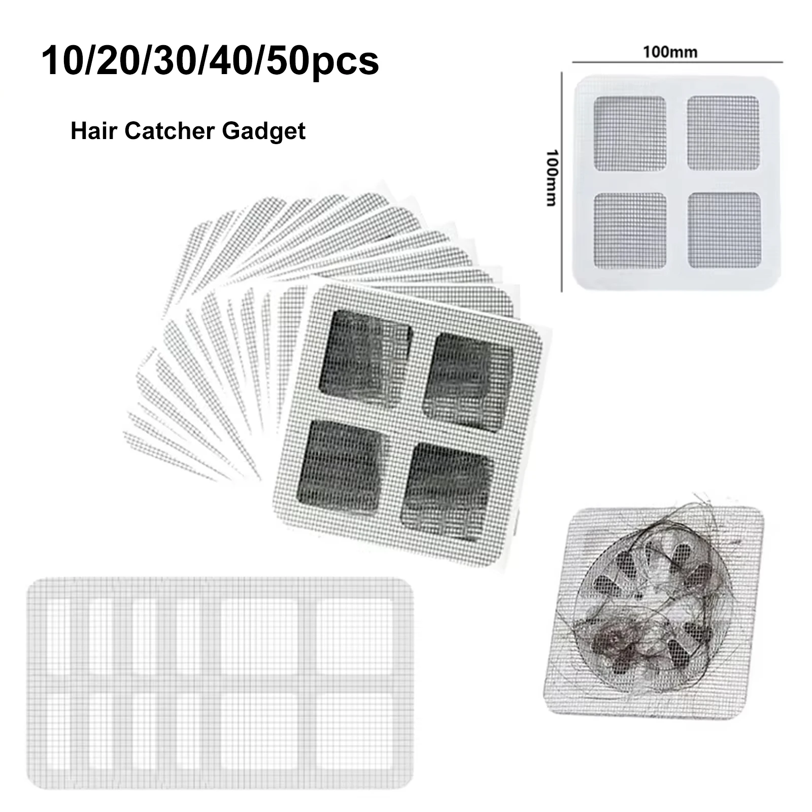 Floor Drain Sticker, Self-adhesive Sewer Filter Mesh, Insect-proof Anti-clogging Drain Hair Catcher Net for Bathroom Kitchen