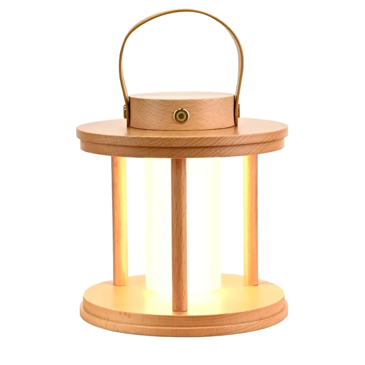 

NEW LED Solid Wood Lantern Nightlight - Bedroom Bedside & Camping Atmosphere Lamp, Portable and Eco-Friendly