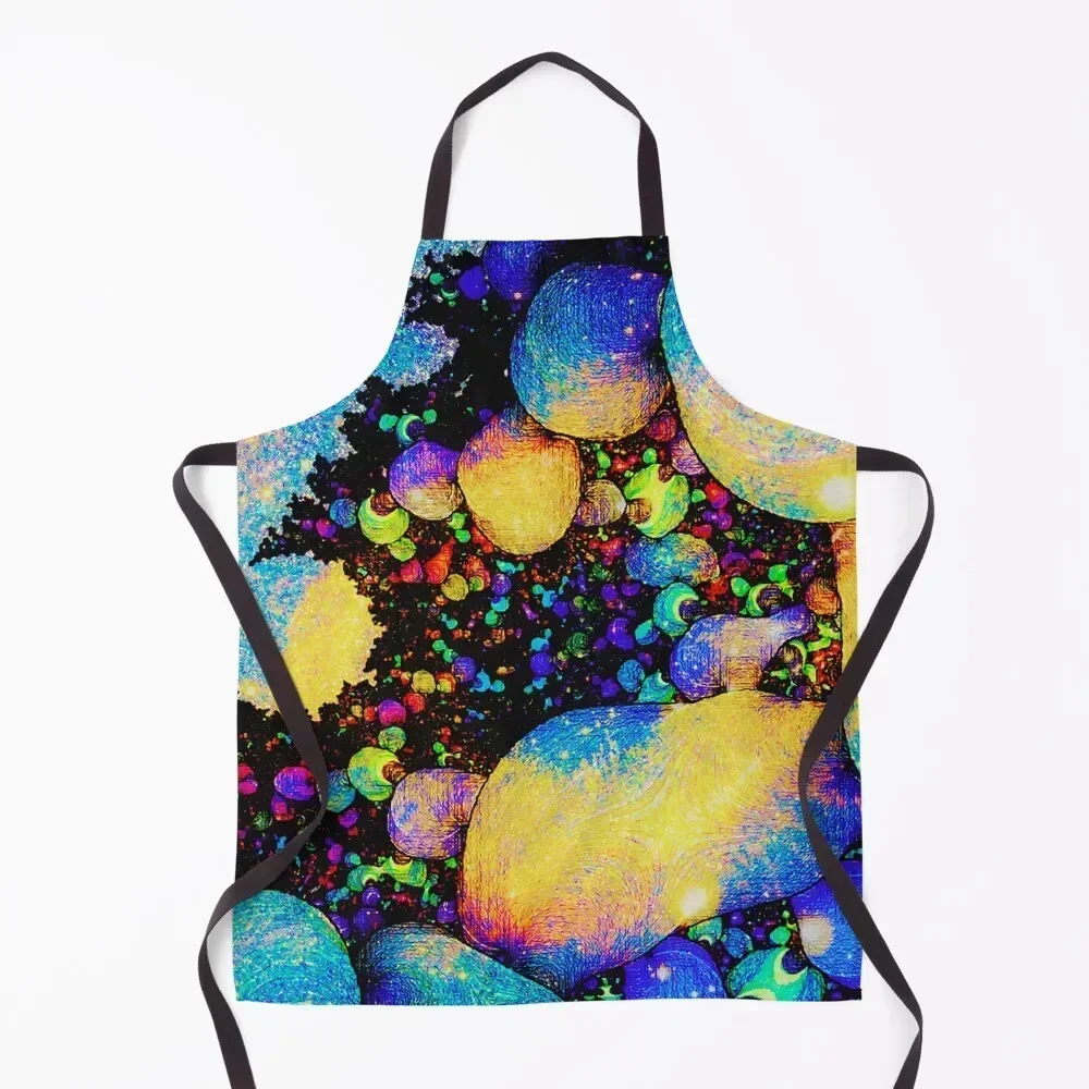 

Starry Nebula Fractal Apron Bib For Kitchen kindergarten teacher Kitchens Accessories Woman Kitchens Apron